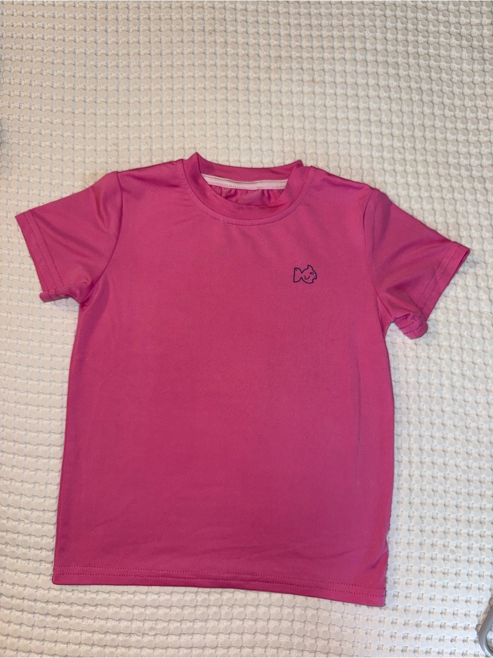 Kids' Short-Sleeve Performance Tee with Fish Logo - Pink